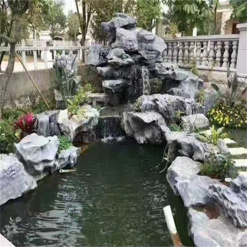 江苏庭院假山鱼池图片